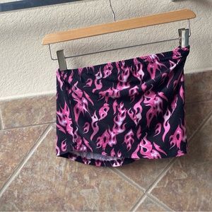 Pink flame tube top